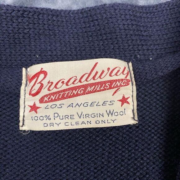 VTG Broadway Knitting Mills Sweater Size M Wool Varsity Letterman Oakmont HS 70s - Picture 4 of 14